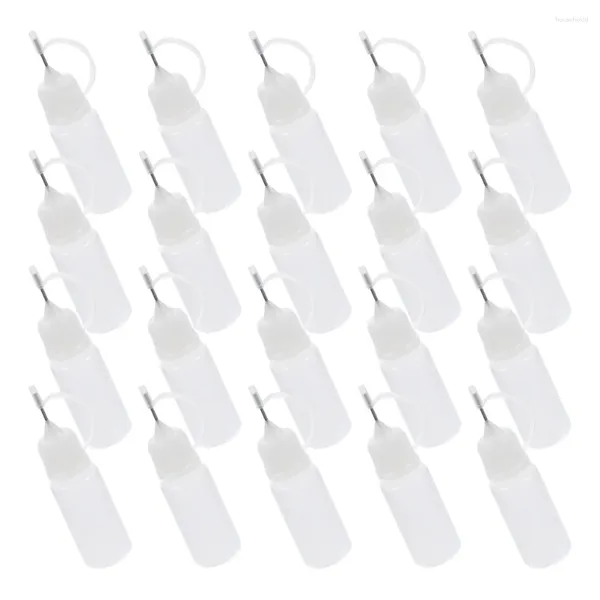 Garrafas de armazenamento 20 PCs Glue de gama de agulha engarrafada Squeeze para tinta líquidos de aplicação de bricolage líquidos líquidos