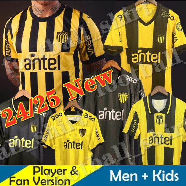 2024 2025 Penarol Mendez Mens Soccer Jerseys S.Rodriguez Sanchez Arezo Milans Menosse 24 25 Home Yellow Black Away.