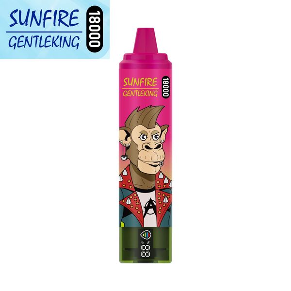 Hot original Sunfire Tornado 18000 Puffs Disponível Vape Pen 18K 9K Pro Puff Vape 25ml Preenchido com exibição LED POD 850mAh Recarregável LED Light Color 10 Sabores