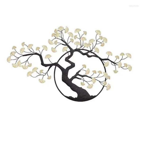 Figurine decorative in stile cinese Iron Art Orning Hanging Ornaments Benvenuto Ospite Pine Zen Wall soggiorno Decorazione da pranzo