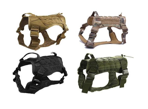 Treinamento tático ao ar livre camuflagem roupas de cachorro 1050d Nylon impermeável colete de cachorro MOORE Sistema de caça tática Armor9495434