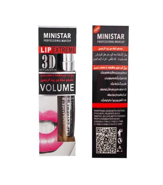 Balsamo per labbra Ministar liquido Extreme 3D Olio Gingre Bianco 3D Longlasting Shiny Sexy Volume sexy Plump It Gloss Idratizzante Tint3813510