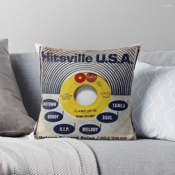 Подушка Hitsville USA Motown Tamla Company Eleve 45 1964 Soul R B Single Throw Decorative Dofa