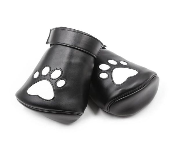 Nuovo design BDSM Dog Paws Orso imbottito Palm polsini in pelle con stampa di qualità per la stampa del cuore Geat per giocattoli per giocattoli per le retendizioni Sexual Play6711967