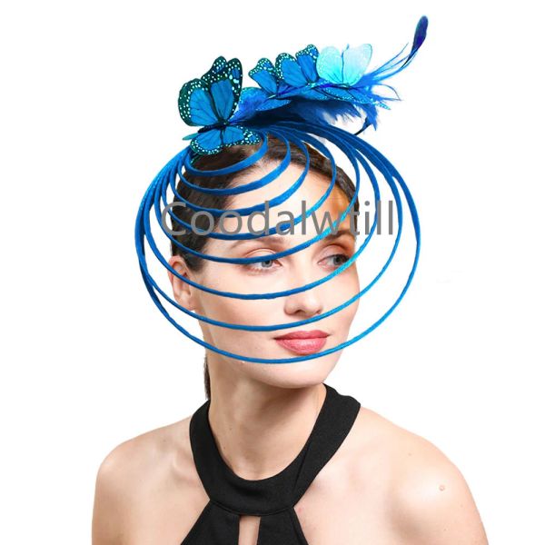 Kentucky Derby Fascinator Party Hats Women Women Vintage Headdress Headwearwarwear femme igreja Casamento Capinho Cap Race Ladies Race