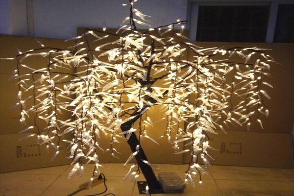 Warmweiß 945pcs LED Willow Tree Light 186 Fuß Regenfisch HomePartyweddingchristmasholidaygardenpatio Villa Deco LED Landsc5832316