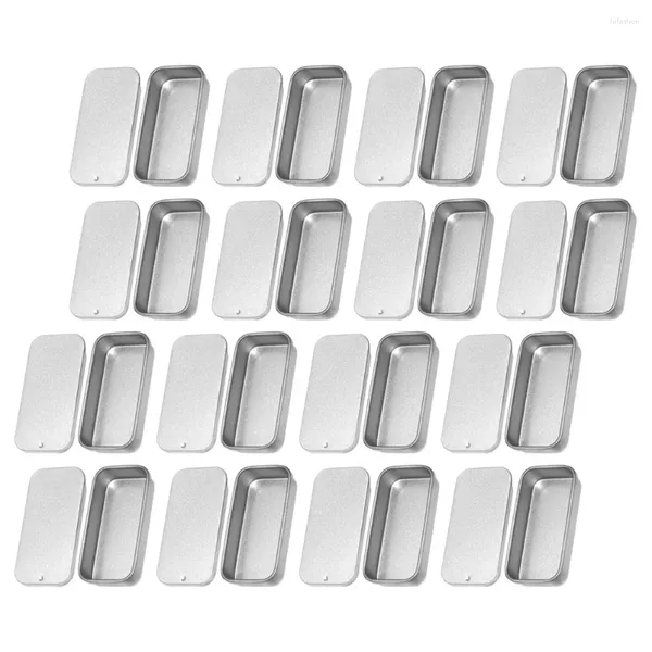 Garrafas de armazenamento 16 pcs jóias push-pull box viagens de fio dental perfume de alumínio de alumínio Tinplate metal