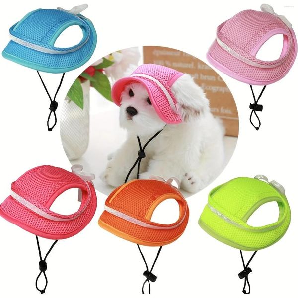 Abbigliamento per cani 1pc cappello da compagnia protettivo solare con decorazione di prua per cani e gatti - regolabile elegante