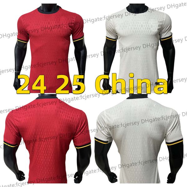 2024 2025 China Jogador Versão Jerseys Zhang Y N Xie Pf Wei Sh.H.Zheng Zh Wu L Seleção nacional chinesa 24 25 Camisa de futebol em casa Maillot de Foot