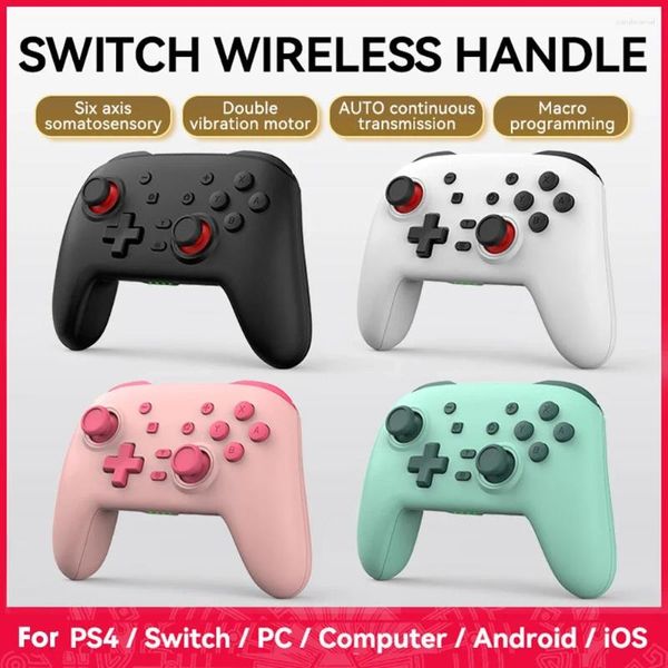 Controller di gioco Giochi wireless gestisce il controller GamePad sostitutivo One clic su Bluetooth-compatibile Bluetooth per Switch OLED Pro Kid GIF