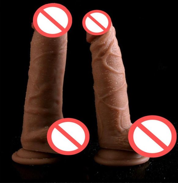 2 dimensioni Super realistica Coppa di aspirazione Dildo maschio Genitadult Genitalult Sex Toys for Woman Real Feel Dildos7362961