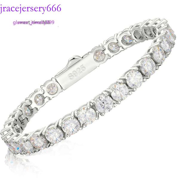 3 mm-6 mm sterling sier vvs moissanite tinnis pass diamond test test free bling maschile per maschili per uomo bracciale femminile