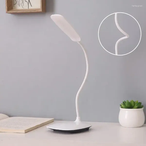 Lâmpadas de mesa Lâmpada LED Lâmpada de mesa Moderna ajustável Energia conveniente Luz multifuncional portátil com USB elegante