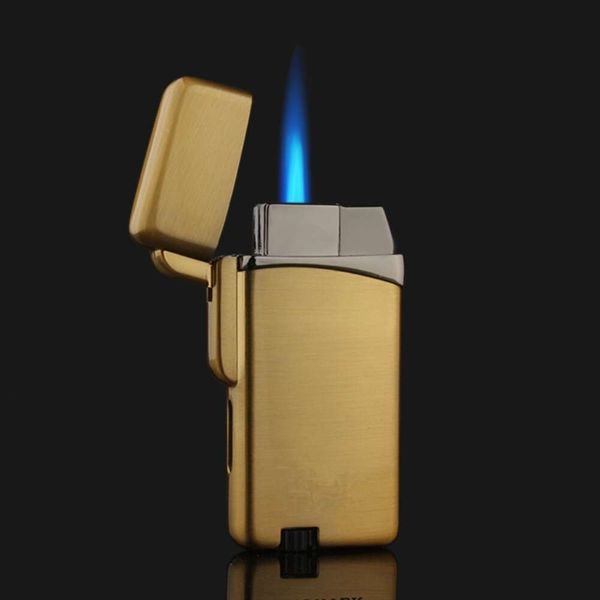 Customized Torch Lighter klassisches Windschutz blau Feuer ohne Gas nachfüllte Jet -Zigarette leichter