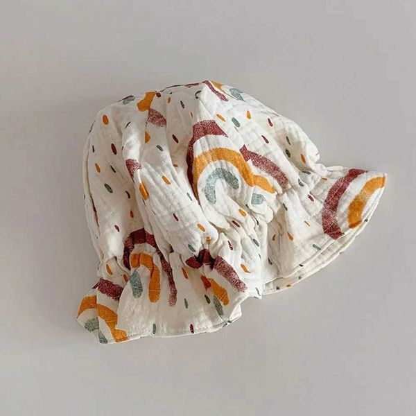 Caps Chapéus 1pc Recém -nascido Baby Cotton Hat Boy Garota Menina UV Capas de Proteção Infantil Capfeeira do Capinho da Primavera Sol Chapéus Sun Soft Caps ajustáveis
