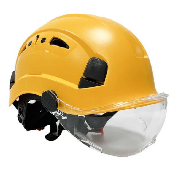 American Construction Safety Helm mit Visierbrillen atmungsaktive Bauchmuskeln Light Ansi Industrial Work Head Protection Rescue7583803