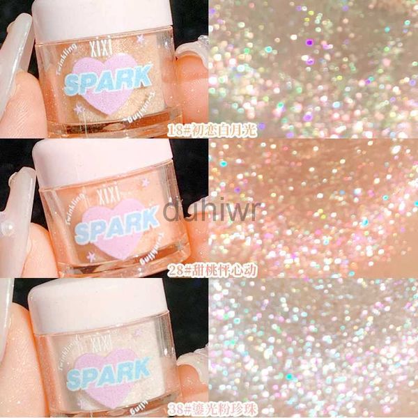 Body Glitter Fairy Destaque Powor Powor fundo fundo brilho mais brilhante iluminação 3 cor de diamante brilhante Shimmer Shimk Shadow Mapage D240503