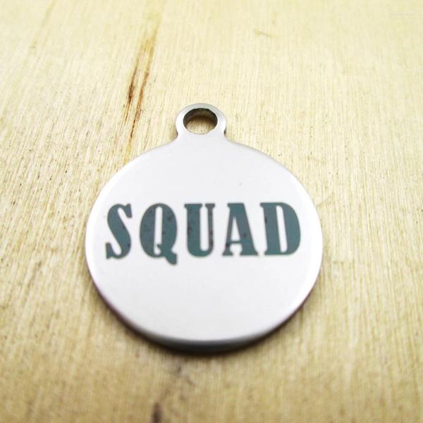 Anhänger Halsketten 20pcs/Lot-Squad Charms Laser Graved Customized DIY-Anhänger