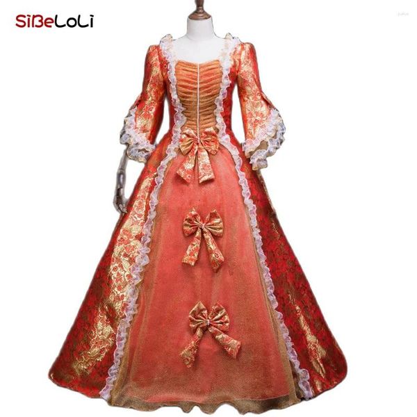 Partykleider Rococo Claret Britische Noble Prinzessin Kostüm Masquerade Annual Meeting Drama Studio Victorian Kleid