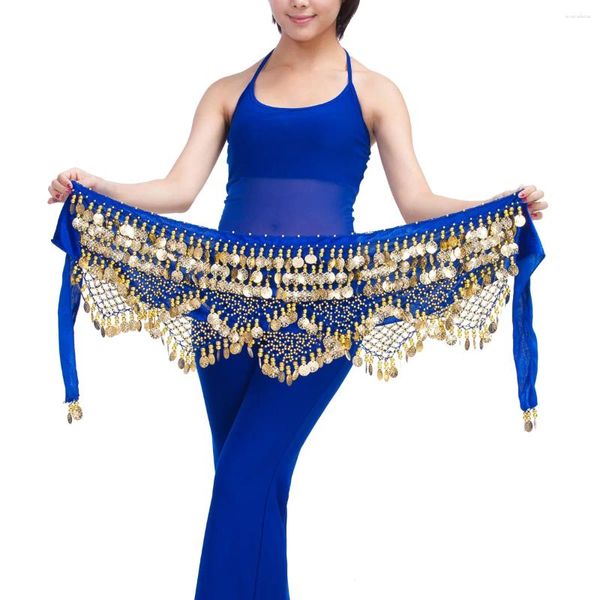 Bühnenbekleidung Frauen sexy Bauch tanzt Hüftschal Wrap Belt Tänzer Rock Frauen Show Kostüme Pailletten Tassels Thailand/Indien/Araber