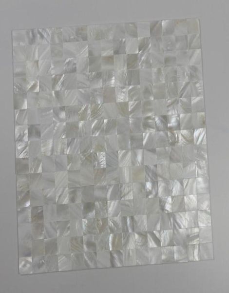 20x20mm Colore bianco Madre di Pearl Sheam Mosaico Senza saldatura a maglie Backer Piastrella da parete del bagno MS12340151128544648