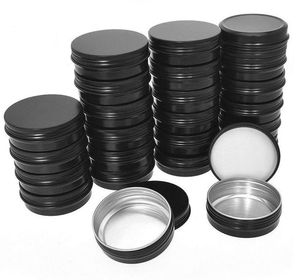 Latas de lata de alumínio 40 pacote 1oz 30g redondo latas de parafuso de parafuso de parafuso de parafuso de metal redondo latas de amostra de cosméticos Velas TI1738405