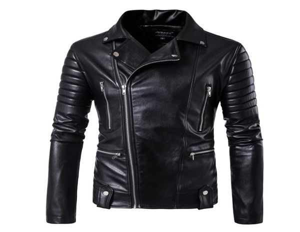 Jaqueta de motocicleta de 2017 de 2017 Jaqueta de couro masculina Man039s Genuine Cowhide Bordery Skull Leather Jacket Slim Coat6575625