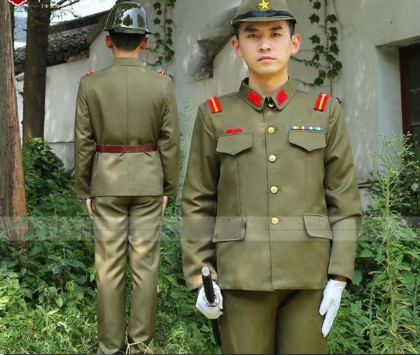 Oficial Imperial Japonês Tradicional Vintage Verde Trajes Stage Drama Show Takimi Militar uniforme Costume militar japonês9282896