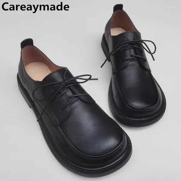 Lässige Schuhe Careaymade-Genuine Leder Big Head Wide Version Herren englische Schnürung Business Leisure Original Single