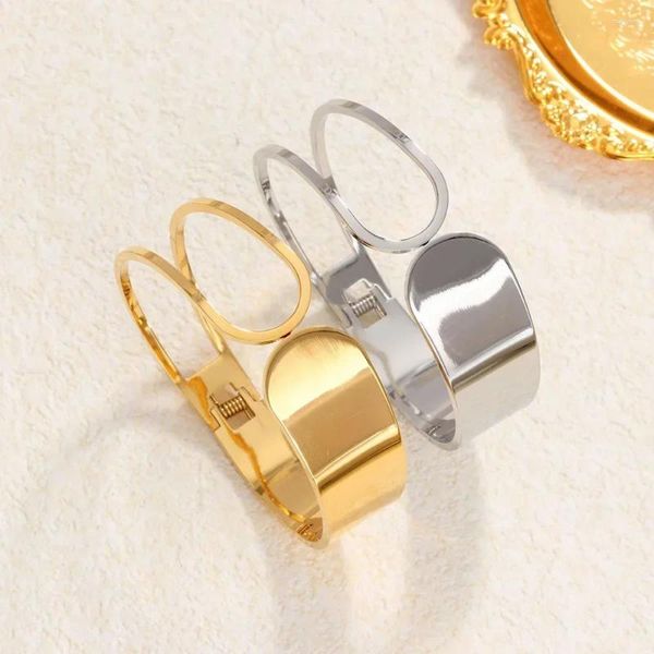 Bangle Fashion Open для женщин Simple Hollow Out Buckle Buckle Bracelet Bracelet Gold Leawelry Gutderry Подарки на день рождения