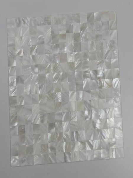 20x20mm Colore bianco Madre di Pearl Sheam Mosaico Senza saldatura a maglie Backer Piastrella da parete del bagno MS12340151129697129