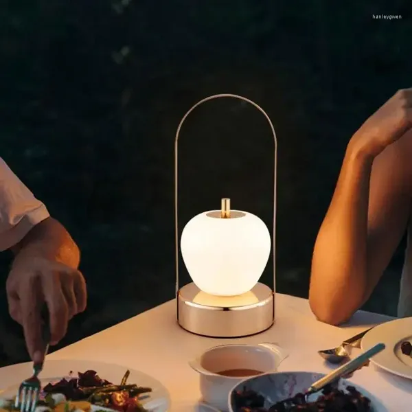 Lâmpadas de mesa 2024 LED Recarregável Night Light Atmosfera acampando ao ar livre à prova d'água de emergência à cabeceira da cabeceira lâmpada portátil