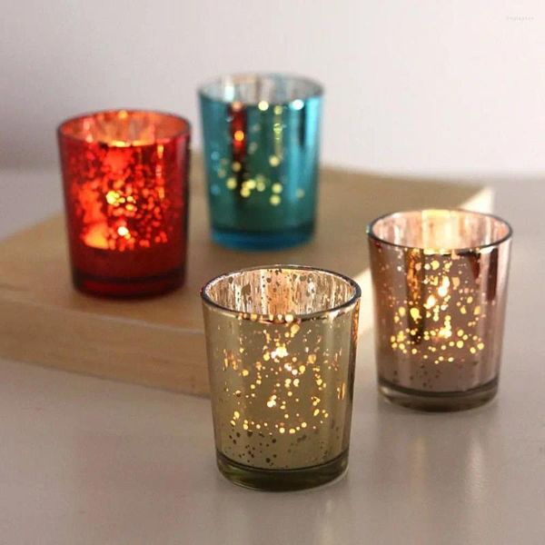 Titulares de velas Capacelestick Cup Sky Sky Sky Romântico cor vidro de vidro artesanato Acessórios para decoração Decoração de casa