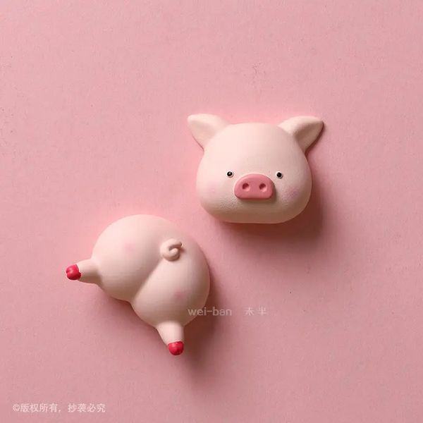 Pink Pig Butt Kühlschrank Magnetaufkleber Magnet Nute Cartoon kreative Fliesen Kühlschrank Magnet Home Dekoration Küche Lieferungen 240429