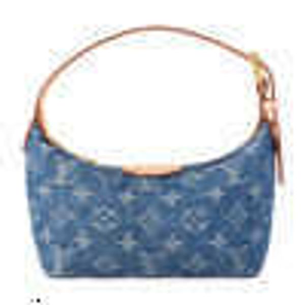 Kindertaschen Luxusmarke Frauenbag Blue Denim Reißverschluss offen und enger Schulter -Rucksack Handtasche M82949