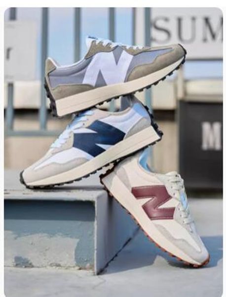 Nuovo equilibrio NB 327 Sneakers Scarpe da corsa Scarpe da uomo Sport NewBalace 327 MS327LAB/FE/HR1 Scarpe HR1 Scarpe bianche Blu Navy Light Camel Bean Womens 327S Allenatori Jogging