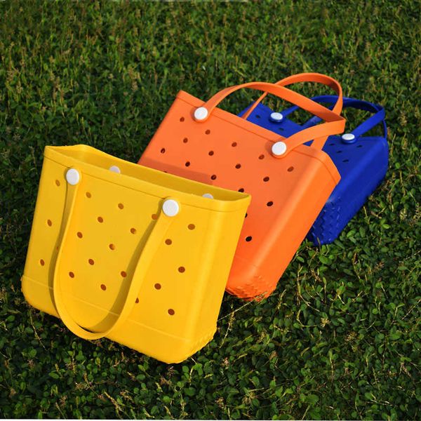 Wholesale Women Beach Borse Baby Shopping Shopping Tote Spalla impermeabile Eva Silicone Jelly Candy Borse Carina