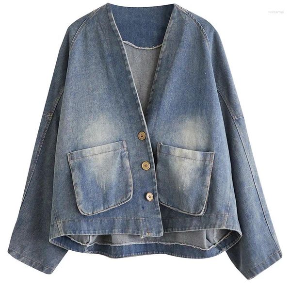 Jackets femininos YT-40-24 Spring/Summer confortável e confortável versátil Classic Denim Jacket