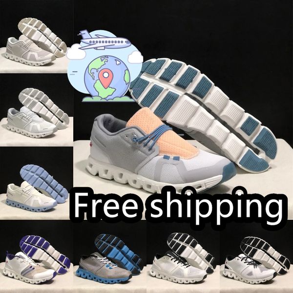 Designer Running Shoes Men Sneakers White Black Triple Green Comfort Cloud 5 Menções Treinadores casuais femininos 36-45