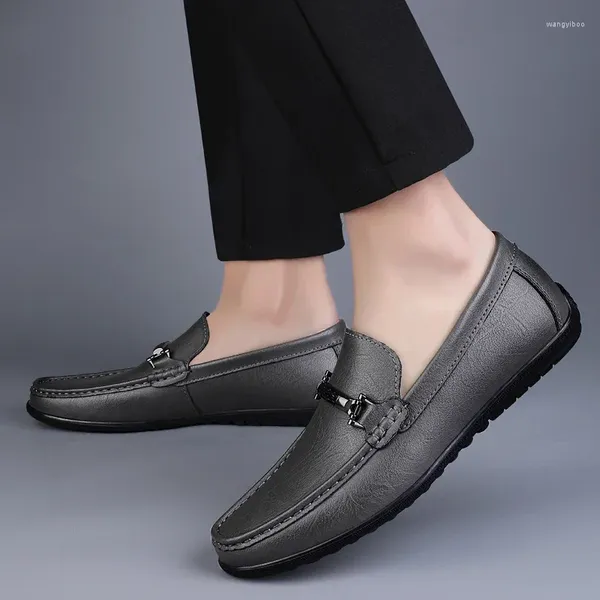 Casual Shoes Business Slaser Männer warm Plüsch Herbst Herren Flats Echtes Leder klassischer Originalstil