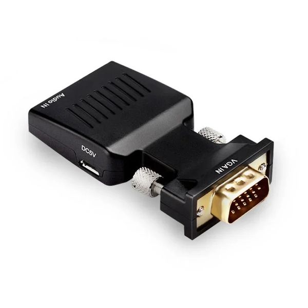 2024 VGA в HDMI-совместимый адаптер для ПК ноутбука в HDTV Projector 1080p Преобразование видео аудио. Эффективное решение для высококачественного