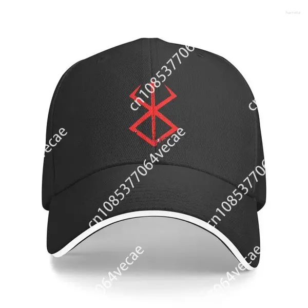 Caps de bola Berserk personalizada Anime Baseball Cap Sports Men Momen's Ajustável Papai Hat de Autumn