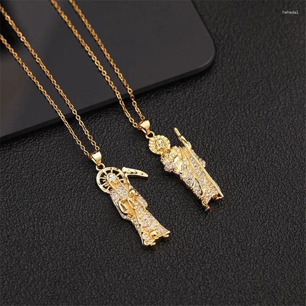 Colares pendentes Hip Hop Moda Religiosa Virgem Maria Colar para mulheres Jóias da Mãe Católica Trendy Gifts