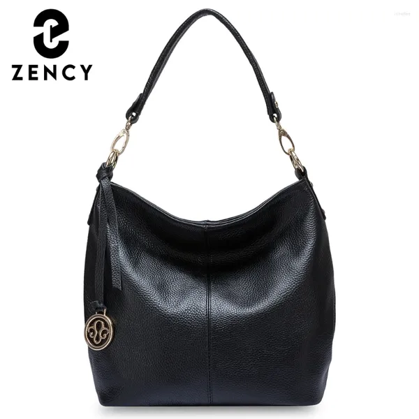 Hobo Zycy Frauen Umhängetasche echte Leder Damen elegant Quaste Crossbody Geldbörse Frauen mittelgroße mittelgroße Handtasche für