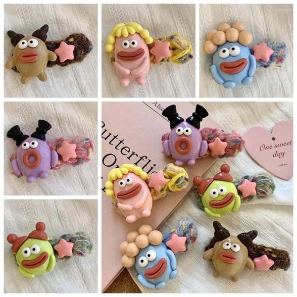 Accessori per capelli Star Cartoon Doll Duckbill clip geometrica a maglia barre divertenti il lato brutto piumino femminile/ragazze