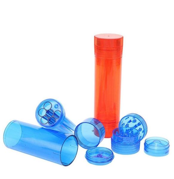 Raffreddare multifunzione colorato in plastica colorato a 6 tubi a cono a cono di sigaretta secco barattoli di tabacco macinata macinaca
