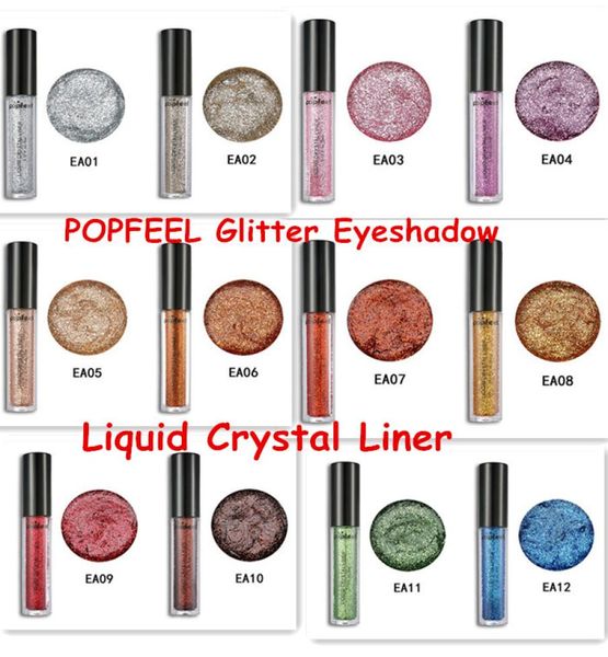 Popfeel Glitter Sheshadow Powder Liquid Crystal Shadow Stick Stick Diamond Shimmer Powder 12Colors5022944