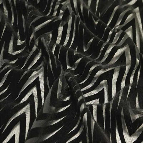 Tecido 1.48m*1m linhas geométricas chiffon panking tecido de crepe impressão 75d chiffon crepe velvet tecido para roupas de diy decoração d240503