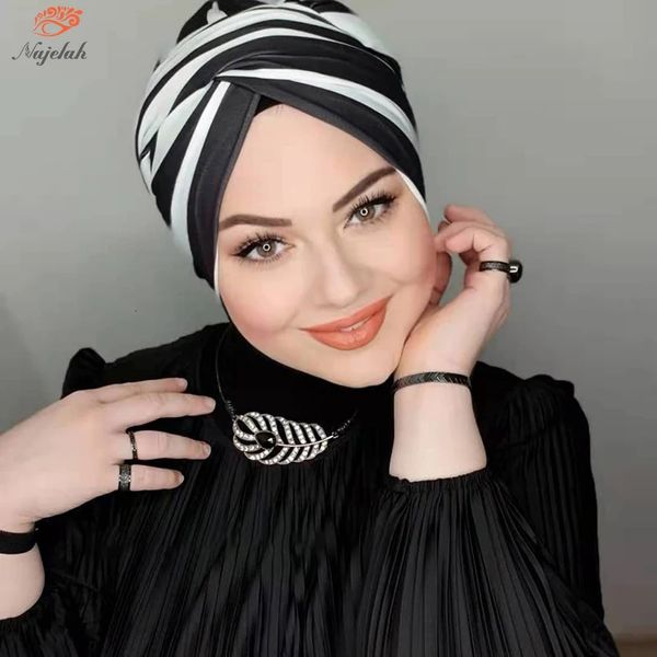 Muçulmano abaya modal hijab undercap abayas hijabs taps for woman vestido islâmico feminino jersey scondf turbans papera instantâneo turbante 240429