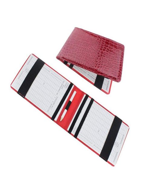 Гольф -тренировочные средства 1PC PU Scorecard Holder Holder Hoveler Scord Warlet Yard Caper Caperbook Scorpbing с 2 картами 1 карандаш подарок 4406697